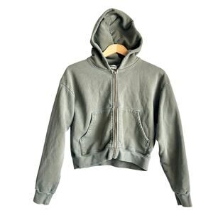 Asher Los Angles Zip Up Hoodie Green Size XS 19x21